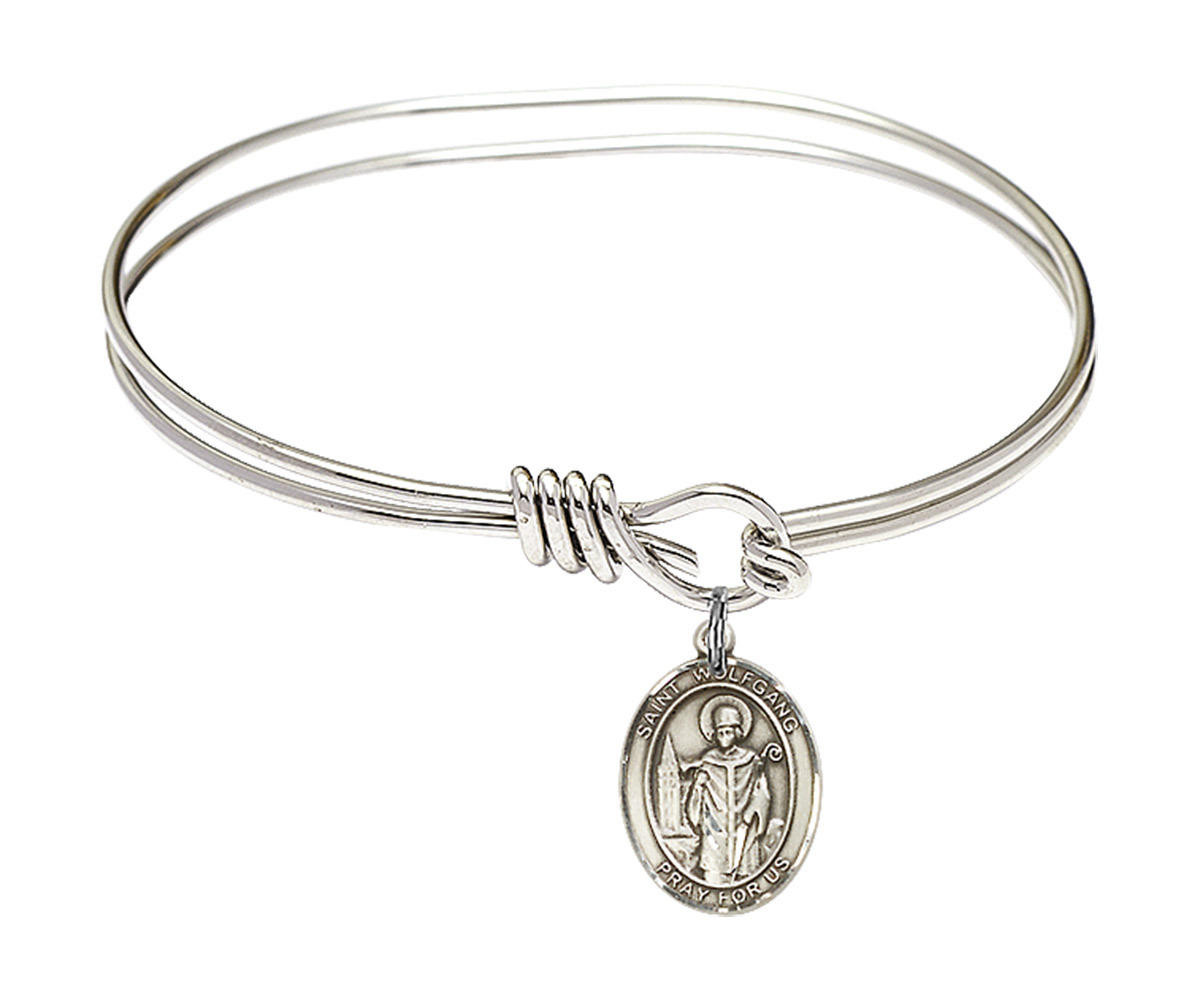 St Wolfgang Eye Hook Bangle Bracelet - Sterling Silver Charm (9323SS)