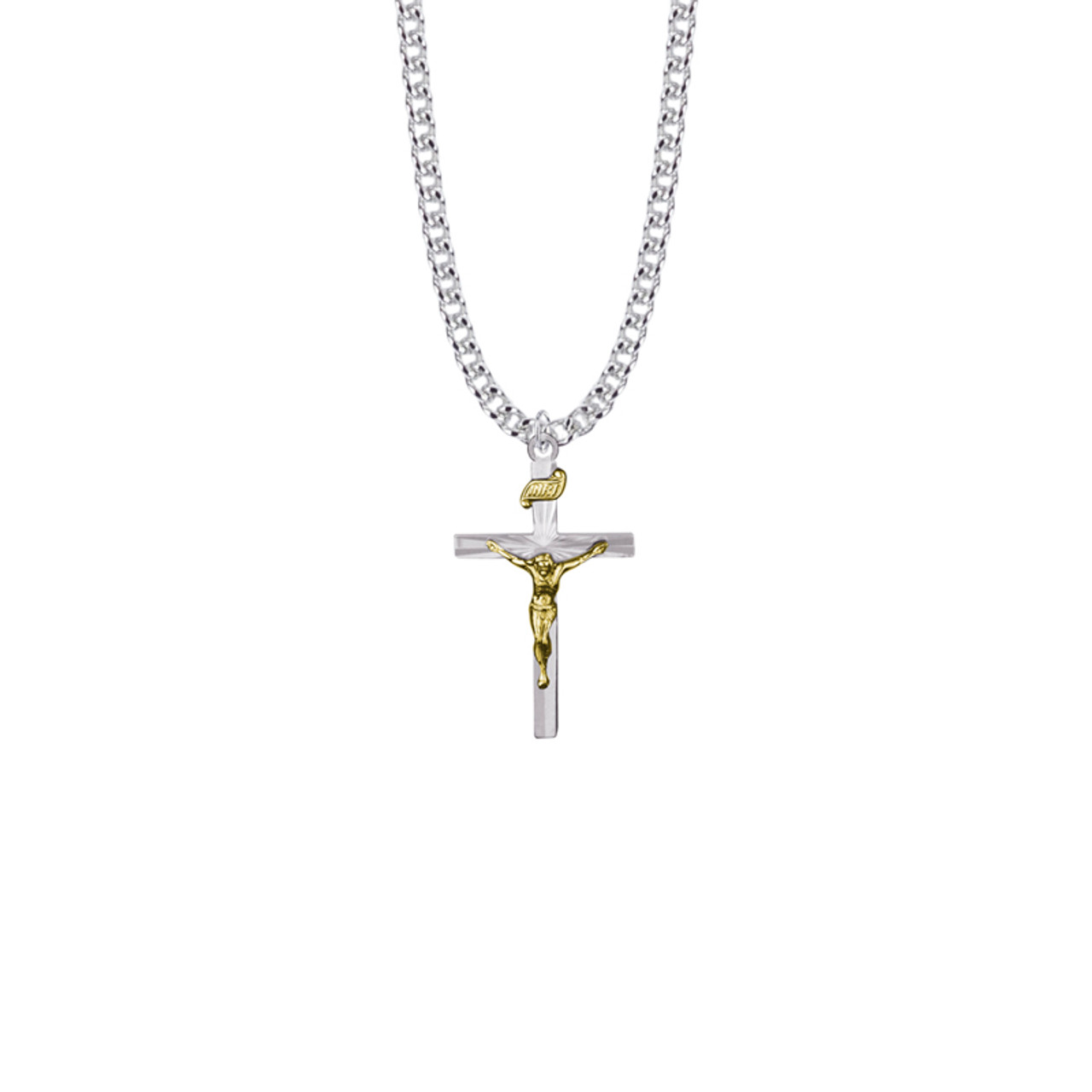 Gold and silver on sale crucifix