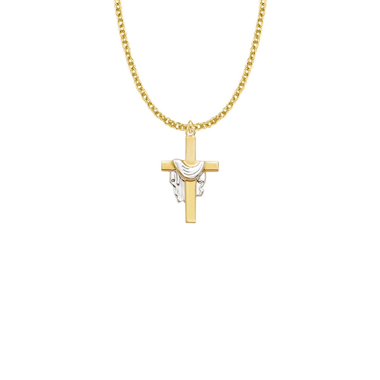 Two Tone Cross Necklace – Anne Waddell Jewelry