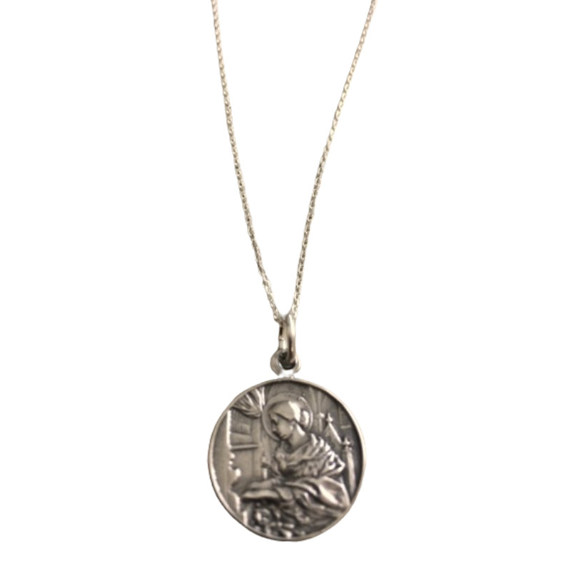 St. Cecilia Medal - Sterling Silver 1/2