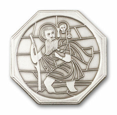 St. Christopher Visor Clip Silver Finish (1028V)