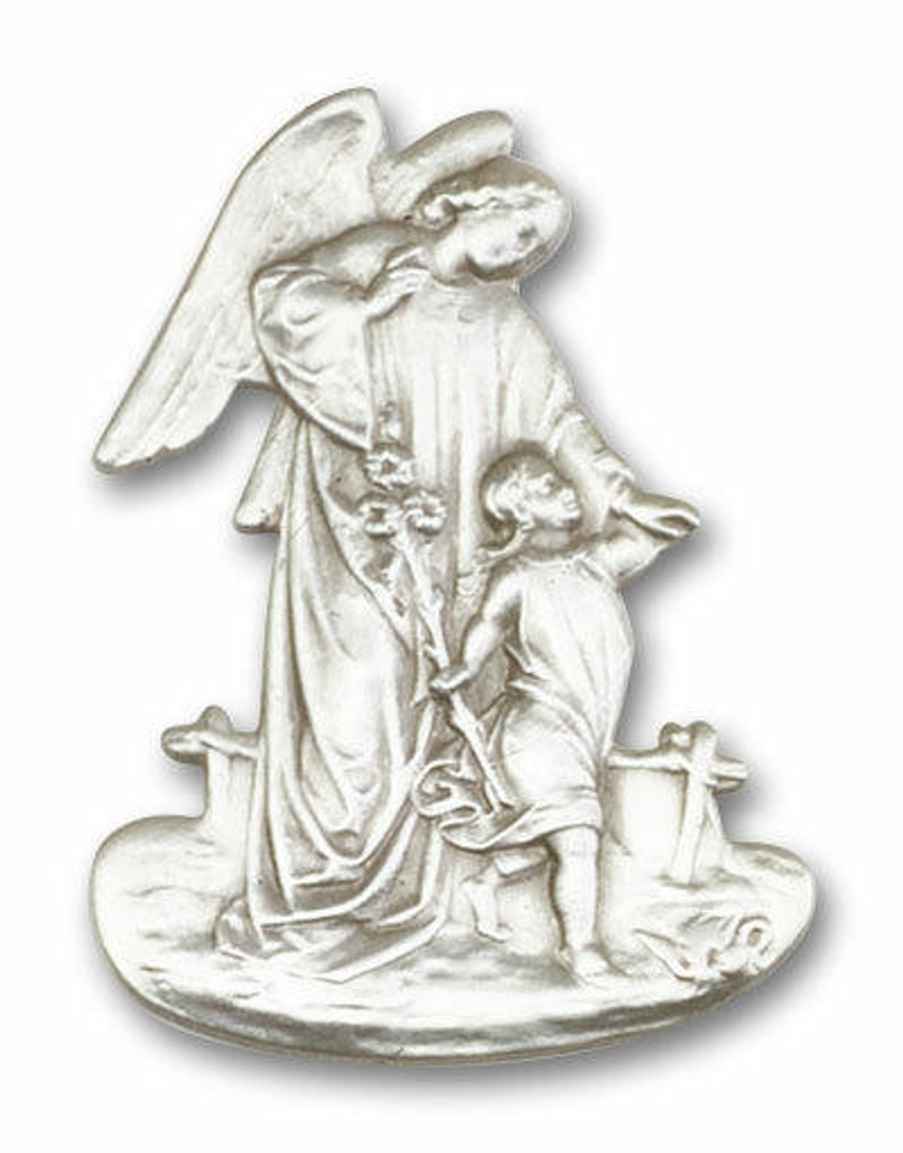 Guardian Angel Visor Clip - Silver Finish (1029V)