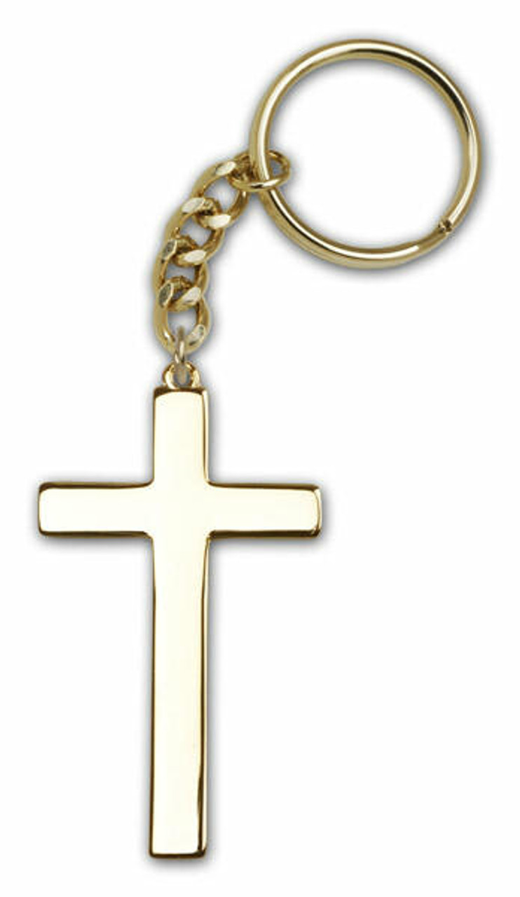 2x PCS - Hollow Cross Design Christian Keychain Gift Key Chain Ring Gift