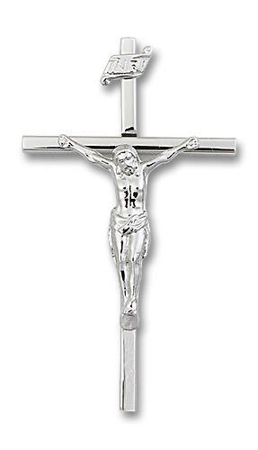 925 Sterling Silver Tiny Cross Necklace Plain Cross Slide Pendant 14mm 18