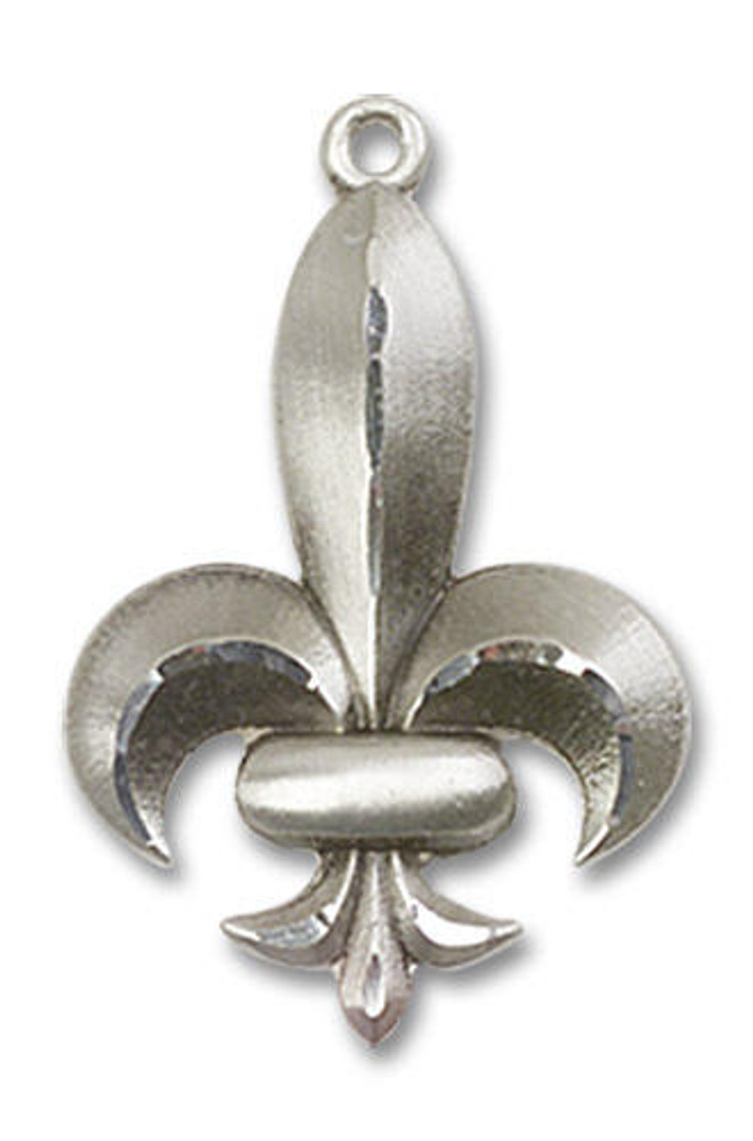 Sterling silver fleur de lis pendant Clearance