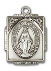 Miraculous Medal - Sterling Silver 3/4 x 1/2 Rectangular Pendant 0804MSS Miraculous Medal - Sterling Silver 3/4 x 1/2 Rectangular Pendant 0804MSS