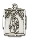 St Peregrine Medal - Sterling Silver 3/4 x 1/2 Rectangular Pendant 0804PSS St Peregrine Medal - Sterling Silver 3/4 x 1/2 Rectangular Pendant 0804PSS