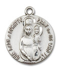 Our Lady of Loretto Medal - Sterling Silver 3/4 x 5/8 Round Pendant 0826PLSS Our Lady of Loretto Medal - Sterling Silver 3/4 x 5/8 Round Pendant 0826PLSS