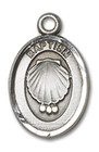 Baptism Medal Charm - Sterling Silver Oval Pendant 0974SS Baptism Medal Charm - Sterling Silver Oval Pendant 0974SS