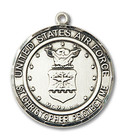 St Christopher Air Force Medal - Sterling Silver Round Pendant 2 Sizes St Christopher Air Force Medal - Sterling Silver Round Pendant 2 Sizes