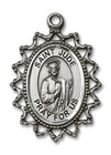 Filligree St Jude Medal - Sterling Silver 1 x 3/4 Pendant 1619JSS Filligree St Jude Medal - Sterling Silver 1 x 3/4 Pendant 1619JSS