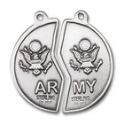 Large Army Mizpah Medal Necklaces - Sterling Silver Pendant On 18 and 24 Chains 2012SS2 Large Army Mizpah Medal Necklaces - Sterling Silver Pendant On 18 and 24 Chains 2012SS2