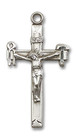 Carpenter Crucifix Pendant - Sterling Silver 1 3/8 x 3/4 2194SS Carpenter Crucifix Pendant - Sterling Silver 1 3/8 x 3/4 2194SS