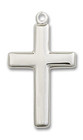 Simple Cross Pendant - Sterling Silver 7/8 x 1/2 2195SS Simple Cross Pendant - Sterling Silver 7/8 x 1/2 2195SS