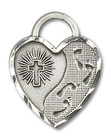 Heart Shaped Footprints Pendant - Sterling Silver 3/4 x 5/8 3207SS Heart Shaped Footprints Pendant - Sterling Silver 3/4 x 5/8 3207SS
