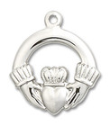 Claddagh Pendant - Sterling Silver 5/8 x 1/2 4138SS Claddagh Pendant - Sterling Silver 5/8 x 1/2 4138SS