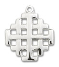 Jerusalem Cross Pendant - Sterling Silver 3/4 x 5/8 4139SS Jerusalem Cross Pendant - Sterling Silver 3/4 x 5/8 4139SS