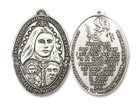 Extra Large St Therese of the Child Jesus Medal - Sterling Silver 1 3/8 x 1 Oval Pendant 4147SS Extra Large St Therese of the Child Jesus Medal - Sterling Silver 1 3/8 x 1 Oval Pendant 4147SS