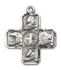 Evangelist Medal - Sterling Silver 7/8 x 3/4 Pendant 4214SS Evangelist Medal - Sterling Silver 7/8 x 3/4 Pendant 4214SS