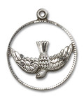 Cut Out Holy Spirit Dove Pendant - Sterling Silver 1 x 7/8 4218SS Cut Out Holy Spirit Dove Pendant - Sterling Silver 1 x 7/8 4218SS