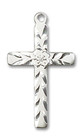 Embellished Cross Pendant - Sterling Silver 7/8 x 1/2 5669SS Embellished Cross Pendant - Sterling Silver 7/8 x 1/2 5669SS