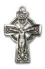 Large Celtic Crucifix Pendant - Sterling Silver 1 x 5/8 5684SS Large Celtic Crucifix Pendant - Sterling Silver 1 x 5/8 5684SS