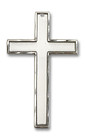 Extra Large Simple Cross Pendant - Sterling Silver 1 3/4 x 1 5736SS Extra Large Simple Cross Pendant - Sterling Silver 1 3/4 x 1 5736SS