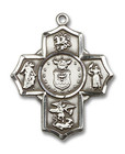 Large Air Force 5-Way Medal - Sterling Silver 1 1/4 x 1 Pendant 5790SS1 Large Air Force 5-Way Medal - Sterling Silver 1 1/4 x 1 Pendant 5790SS1