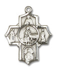Special Needs 5-Way Medal - Sterling Silver 7/8 x 3/4 Pendant 5791SS Special Needs 5-Way Medal - Sterling Silver 7/8 x 3/4 Pendant 5791SS