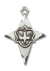 Holy Spirit Four Pointed Cross Pendant - Sterling Silver 3/4 x 1/2 5928SS Holy Spirit Four Pointed Cross Pendant - Sterling Silver 3/4 x 1/2 5928SS