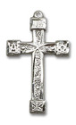Embellished Large Cross Pendant - Sterling Silver 1 x 5/8 6004SS Embellished Large Cross Pendant - Sterling Silver 1 x 5/8 6004SS