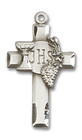 IHS Cross with Grapes Pendant - Sterling Silver 7/8 x 1/2 6021SS IHS Cross with Grapes Pendant - Sterling Silver 7/8 x 1/2 6021SS