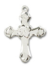 Embellished Cross Pendant - Sterling Silver 7/8 x 5/8 6036SS2 Embellished Cross Pendant - Sterling Silver 7/8 x 5/8 6036SS2