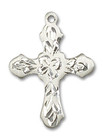 Embellished Cross Pendant - Sterling Silver 7/8 x 5/8 6036SS3 Embellished Cross Pendant - Sterling Silver 7/8 x 5/8 6036SS3