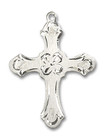 Embellished Large Cross Pendant - Sterling Silver 1 1/4 x 7/8 6037SS2 Embellished Large Cross Pendant - Sterling Silver 1 1/4 x 7/8 6037SS2