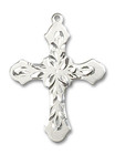 Embellished Large Cross Pendant - Sterling Silver 1 1/4 x 7/8 6037SS3 Embellished Large Cross Pendant - Sterling Silver 1 1/4 x 7/8 6037SS3
