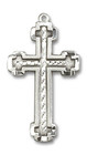 Embellished Large Cross Pendant - Sterling Silver 1 x 1/2 6039SS Embellished Large Cross Pendant - Sterling Silver 1 x 1/2 6039SS