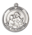 San Jose Medal - Sterling Silver Round Pendant 2 Sizes San Jose Medal - Sterling Silver Round Pendant 2 Sizes