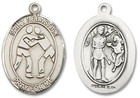 St Sebastian Wrestling Medal - Sterling Silver Oval Pendant 3 Sizes St Sebastian Wrestling Medal - Sterling Silver Oval Pendant 3 Sizes