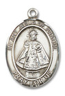 Infant of Prague Medal - Sterling Silver Oval Pendant 3 Sizes Infant of Prague Medal - Sterling Silver Oval Pendant 3 Sizes