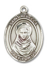 St Rebecca Medal - Sterling Silver Oval Pendant 3 Sizes