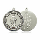 Miraculous Medal - Sterling Silver Round Pendant 2 Sizes Miraculous Medal - Sterling Silver Round Pendant 2 Sizes