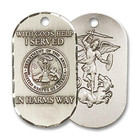 St Michael Army Dog Tag Pendant - Sterling Silver 7/8 x 1 1/2 M19SS2 St Michael Army Dog Tag Pendant - Sterling Silver 7/8 x 1 1/2 M19SS2