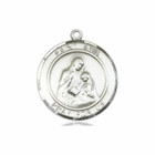 St Ann Medal - Sterling Silver Round Pendant 2 Sizes