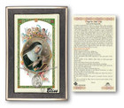 St Rita of Cascia Medal With Prayer Card - Sterling Silver 3/4 x 1/2 Oval Pendant PC8094SS