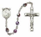 St Charles Borromeo Sterling Silver Rosary - 16 Color Options 8020/0644