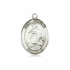 St Charles Medal - Sterling Silver Oval Pendant 3 Sizes