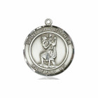 St Christopher Medal - Sterling Silver Round Pendant 2 Sizes St Christopher Medal - Sterling Silver Round Pendant 2 Sizes