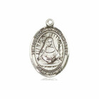 St Edburga of Winchester Medal - Sterling Silver Oval Pendant 3 Sizes