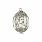St Elizabeth of Hungary Medal - Sterling Silver Oval Pendant 3 Sizes St Elizabeth of Hungary Medal - Sterling Silver Oval Pendant 3 Sizes